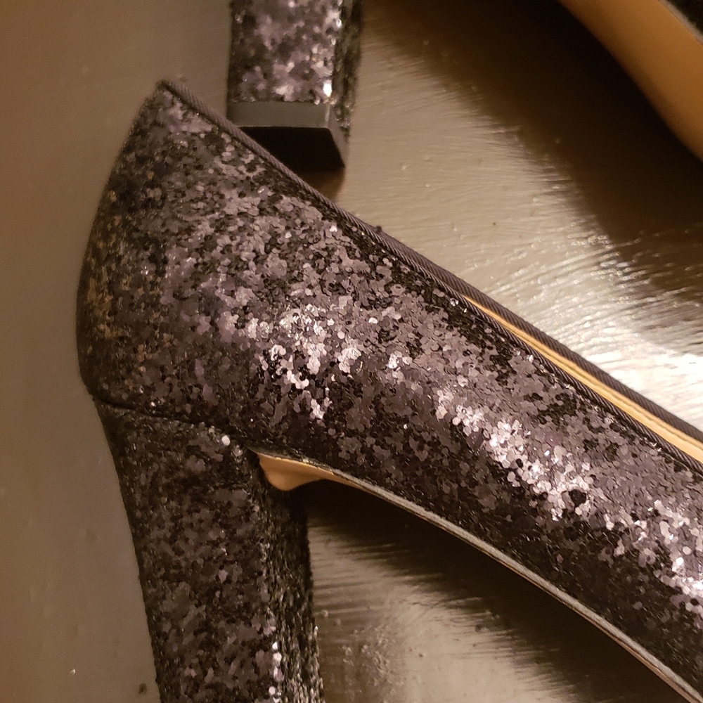 TALBOTS Heels US 8.5 Suede Leather Black Round Toe